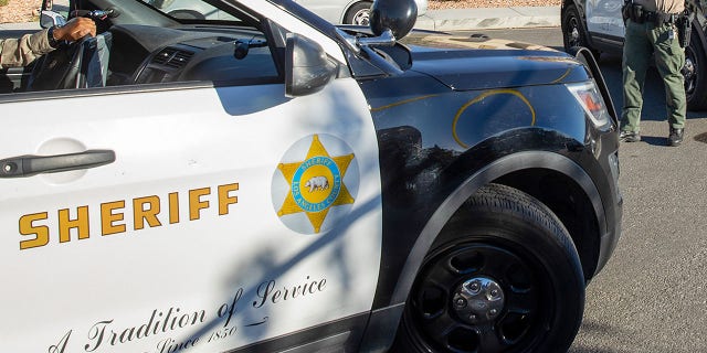 Los Angeles County Sheriff's Department vehicle at a crime scene