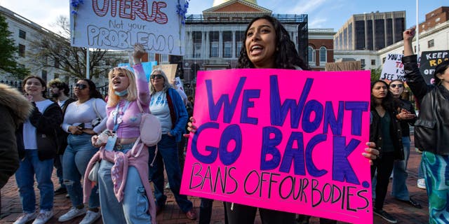 MSNBC contributor Errin Haines told Tiffany Cross that restrictions on women's reproductive rights is one of the examples of women being oppressed by White men in America. (Photo by JOSEPH PREZIOSO / AFP) (Photo by JOSEPH PREZIOSO/AFP via Getty Images)
