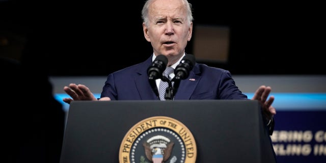 WASHINGTON, DC - MAY 10: U.S. President Joe Biden speaks about inflation and the economy in the South Court Auditorium on the White House campus May 10, 2022 in Washington, DC. Biden stated that tackling the rising prices is his top domestic priority and accused Republicans of not having a plan to fight inflation. (Photo by Drew Angerer/Getty Images)