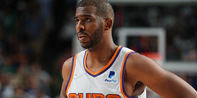 Chris Paul of the Phoenix Suns during Game 6 of the Western Conference semifinals against the Dallas Mavericks May 12, 2022, at the American Airlines Center in Dallas.
