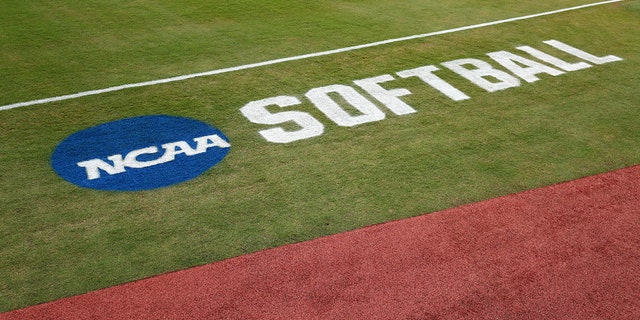 A view of signage before a game between the Oklahoma Sooners and the Florida St. Seminoles during the Division I Women’s Softball Championship at ASA Hall of Fame Stadium June 10, 2021, in Oklahoma City, Okla. 