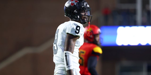 Christian Matthew of the Valdosta State Blazers against the Ferris State Bulldogs during the Division II championship at McKinney ISD Stadium Dec. 18, 2021.