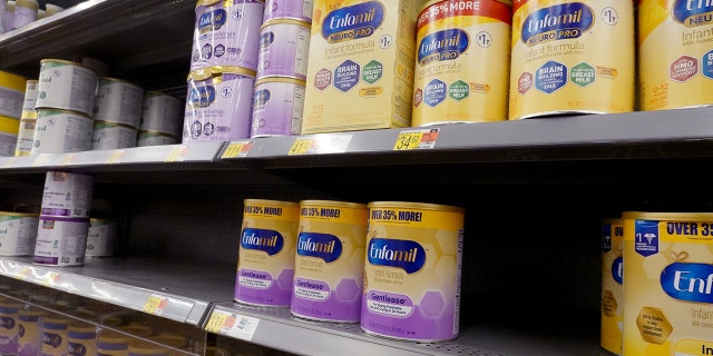 Baby formula is offered for sale at a big box store on January 13, 2022 in Chicago, Illinois. (Photo by Scott Olson/Getty Images)