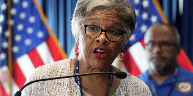 U.S. Rep. Joyce Beatty (D-OH), chair of Congressional Black Caucus, speaks during a news briefing at the 2022 House Democratic Caucus Issues Conference March 10, 2022