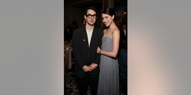 Jack Antonoff and Margaret Qualley attend the AFI Awards Luncheon at Beverly Wilshire in March. This event was the couple's public debut.