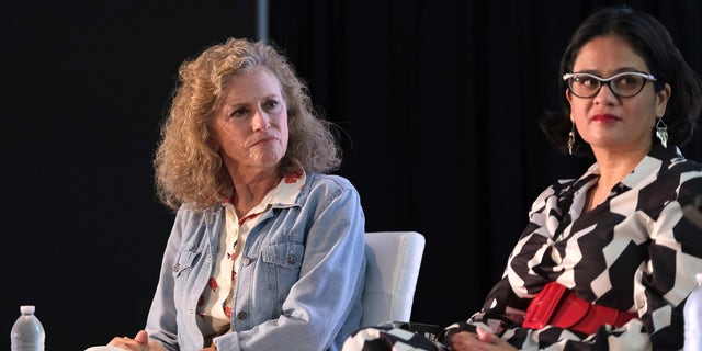 Donna Howard and Aimee Arrambide speaks at Making Virtual Storytelling and Activism Personal during the 2022 SXSW Conference and Festivals at Austin Convention Center on March 14, 2022 in Austin, Texas.