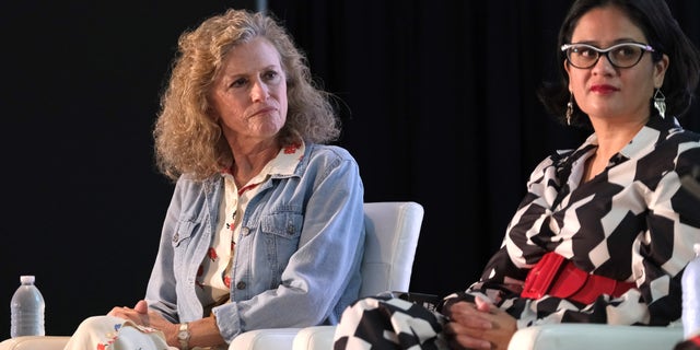 Donna Howard and Aimee Arrambide speaks at Making Virtual Storytelling and Activism Personal during the 2022 SXSW Conference and Festivals at Austin Convention Center on March 14, 2022 in Austin, Texas.