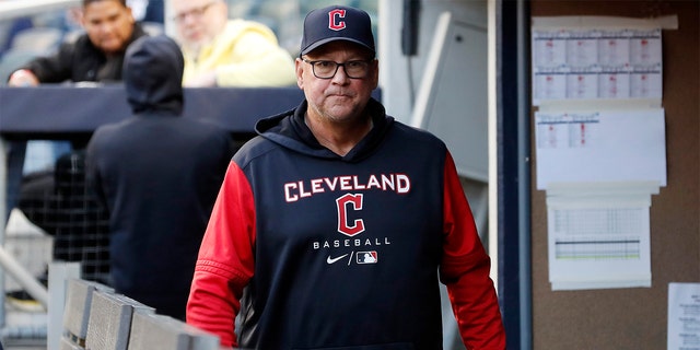 Terry Francona looks on before a game