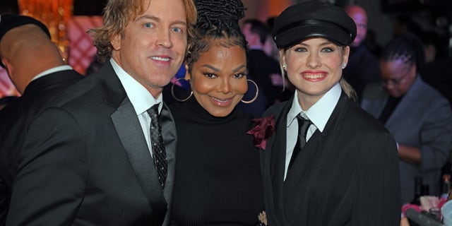 Larry Birkhead, Janet Jackson and Dannielynn Birkhead attend the Barnstable-Brown Gala.