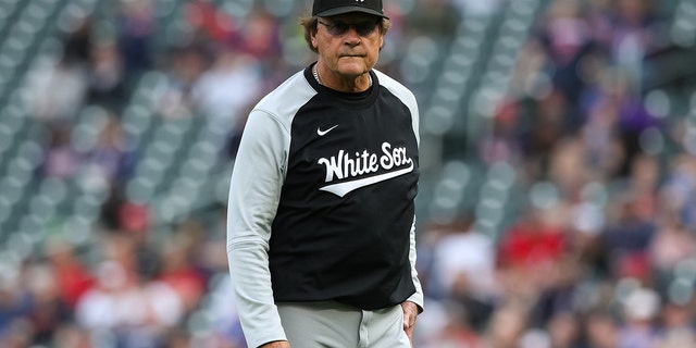Tony La Russa of the Chicago White Sox against the Minnesota Twins in the fourth inning of a game at Target Field April 23, 2022, in Minneapolis.