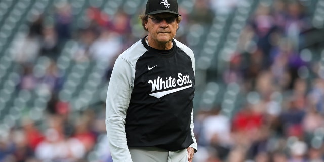 Tony La Russa of the Chicago White Sox against the Minnesota Twins in the fourth inning of a game at Target Field April 23, 2022, in Minneapolis.