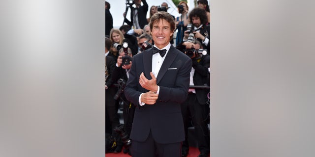 Tom Cruise at the "Top Gun: Maverick" premiere during the 75th annual Cannes Film Festival.