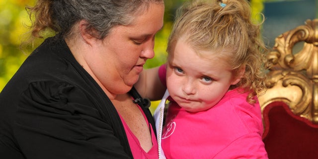 An old photo of June Shannon with Alana Thompson