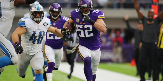 Ex-Vikings star Chad Greenway dismisses early NFL Draft concerns, sees promise in new leadership 2 Chad Greenway #52 of the Minnesota Vikings runs down the sideline after an interception during the first half of the game on November 6, 2016 at US Bank Stadium in Minneapolis, Minnesota.