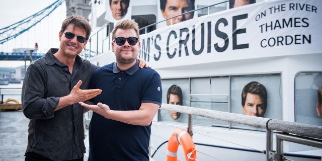 Tom Cruise with James Corden in London during "The Late Late Show with James Corden" in June 2017.