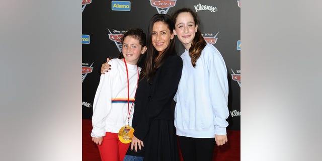 Soleil Moon Frye and children attend the premiere of "Cars 3" at Anaheim Convention Center in June 2017.