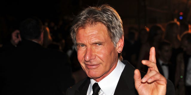 Harrison Ford made a surprise appearance at the Star Wars Celebration event in Anathema, Calif., on Thursday.