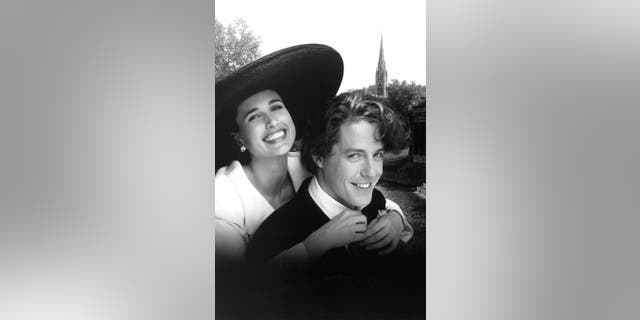 Andie MacDowell and Hugh Grant in the movie "Four Weddings and a Funeral," circa 1994.