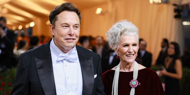 Elon Musk and Maye Musk attend The 2022 Met Gala on May 2, 2022, in New York City.