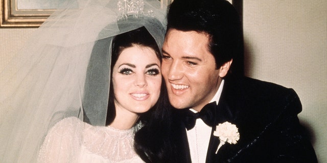 Elvis Presley and his bride, the former Priscilla Ann Beaulieu, following their wedding May 1, 1967.