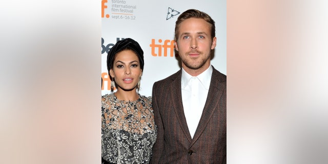Eva Mendes and Ryan Gosling attend the premiere for "The Place Beyond the Pines" during the 2012 Toronto International Film Festival on Sept. 7, 2012.