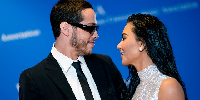The couple held hands as they appeared on the red carpet.