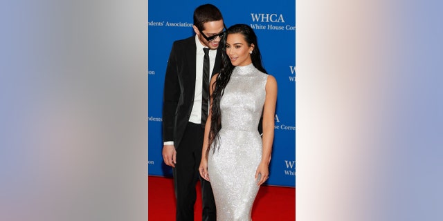 Kim Kardashian, seen here with her boyfriend Pete Davidson, previously attended the White House Correspondents' Dinner with her mother Kris Jenner.