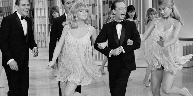 From left: Andy Griffith, Goldie Hawn, Don Knotts, and Maggie Peterson, circa 1967.
