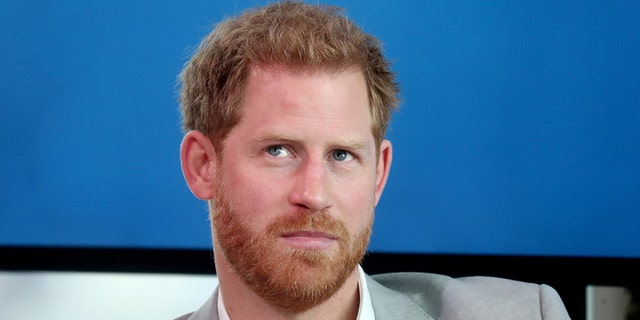 Prins Harry, Duke of Sussex announces a partnership between Booking.com, SkyScanner, CTrip, TripAdvisor and Visa called 'Travalyst' on Sept. 3, 2019, in Amsterdam, Nederland.