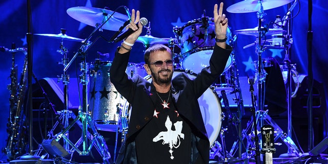 Recording artist Ringo Starr performs with Ringo Starr and His All-Starr Band at Planet Hollywood Resort and Casino in support of his new album "Give More Love" on Oct. 20, 2017 in Las Vegas, Nevada.  