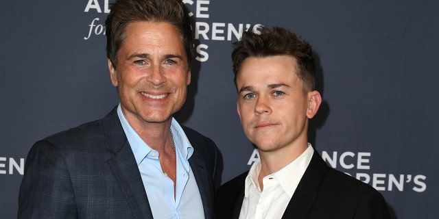 Rob Lowe and John Owen Lowe attend The Alliance For Children's Rights 30th Anniversary Champions for Children on March 9, 2022, in Beverly Hills, California.