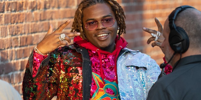 Rapper Gunna is seen at 'Jimmy Kimmel Live' on March 25, 2019, in Los Angeles, California.