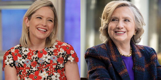 "La vista" co-host Sara Haines and former Secretary of State Hillary Clinton.