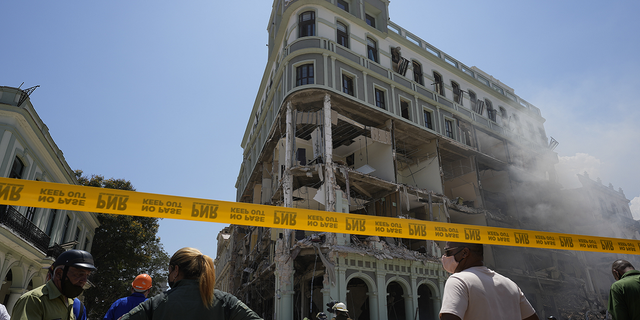 The five-star Hotel Saratoga is heavily damaged after an explosion in Old Havana, Cuba, on Friday, May 6.