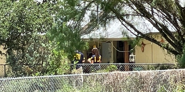 Multiple FBI agents searching Salvador Ramos' grandparents’ house, where the 18-year-old allegedly shot his grandmother before killing 21 people at an elementary school. 