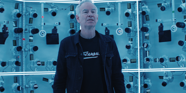 John McEnroe gets ready go square off against himself.