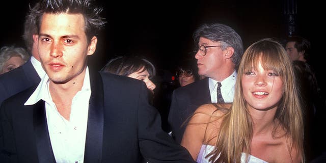 This 1995 file photo shows Johnny Depp and Kate Moss in Los Angeles.