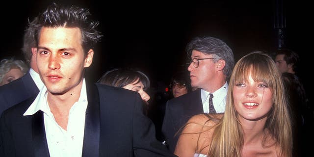 This 1995 file photo shows Johnny Depp and Kate Moss in Los Angeles.