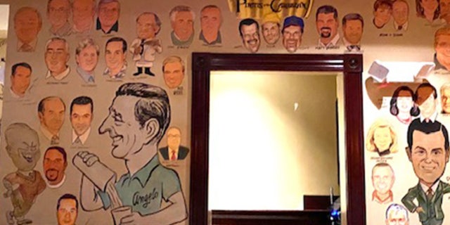 A painted "Pirates of the Caribbean" banner has been up for years at The Palm restaurant in McLean, Virginia.