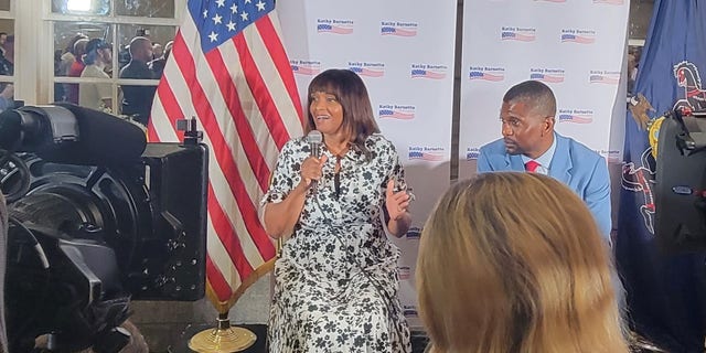 Republican Senate candidate Kathy Barnette, at a campaign event on the eve of the Pennsylvania primary, in Scranton, Pennsylvania on May 16, 2022