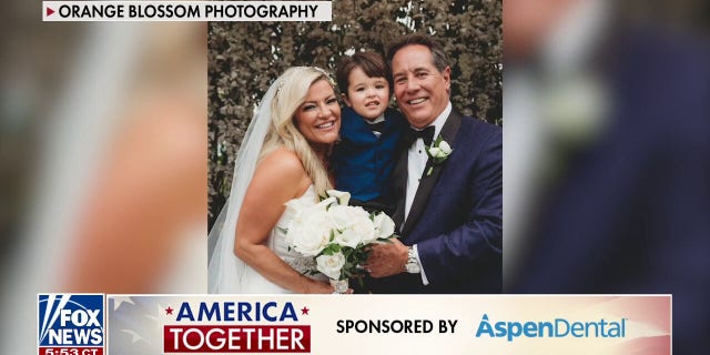 Kristie and Bobby Mihelich tied the knot on April 22, 2022, at the Planterra Conservatory in West Bloomfield, Michigan. Their son, Pierson, made their wedding extra sweet with a surprise hug.