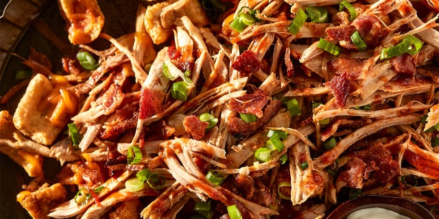 Loaded Pork Skin Nachos from Rodney Scott's World of BBQ