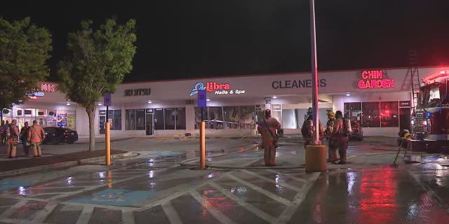 Seven people were injured in an explosion at a shopping center just outside Baltimore Monday night May 16, 2022.