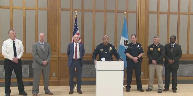 Madison Police Chief Shon Barnes gives an update Monday on the arson attack of an anti-abortion group over the weekend.