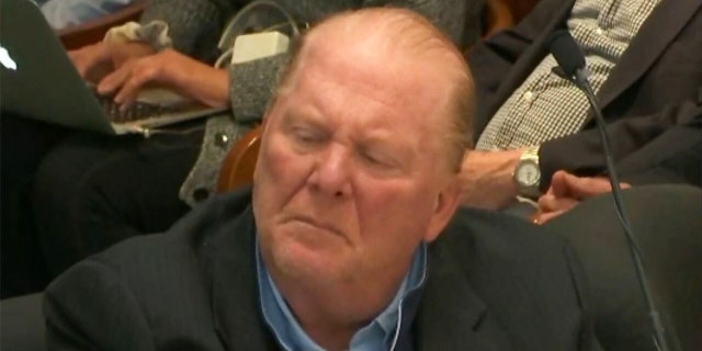 Celebrity chef Mario Batali, seen here on Monday, is accused of forcibly kissing and groping a woman at a Boston restaurant in 2017.