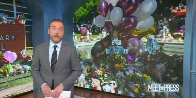 MSNBC host Chuck Todd on Meet the Press discussing the mass shooting in Uvalde, Texas.