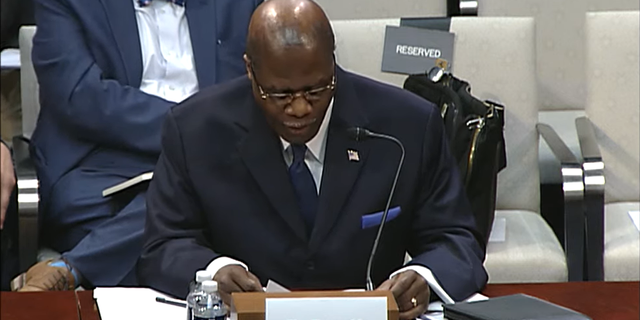 Under Secretary of Defense for Intelligence and Security Ronald S. Moultrie testifies before the House Intelligence Counterterrorism, Counterintelligence, and Counterproliferation Subcommittee on May 17, 2022, in a hearing on UFOs. (House Intelligence Counterterrorism, Counterintelligence, and Counterproliferation Subcommittee/Youtube)