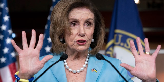 Speaker of the House Nancy Pelosi of Calif., speaks during a news conference, Thursday, May 19, 2022, on Capitol Hill in Washington.