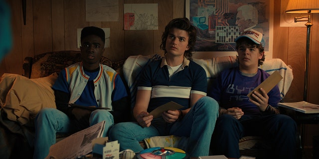 Starring in "Stranger Things" are, from left, Caleb McLaughlin, Joe Keery and Gaten Matarazzo.