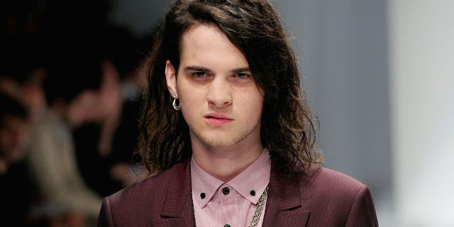 Jethro Lazenby Cave walks the runway during the Versace Milan Menswear Spring/Summer 2011 show on June 19, 2010 in Milan, Italy.